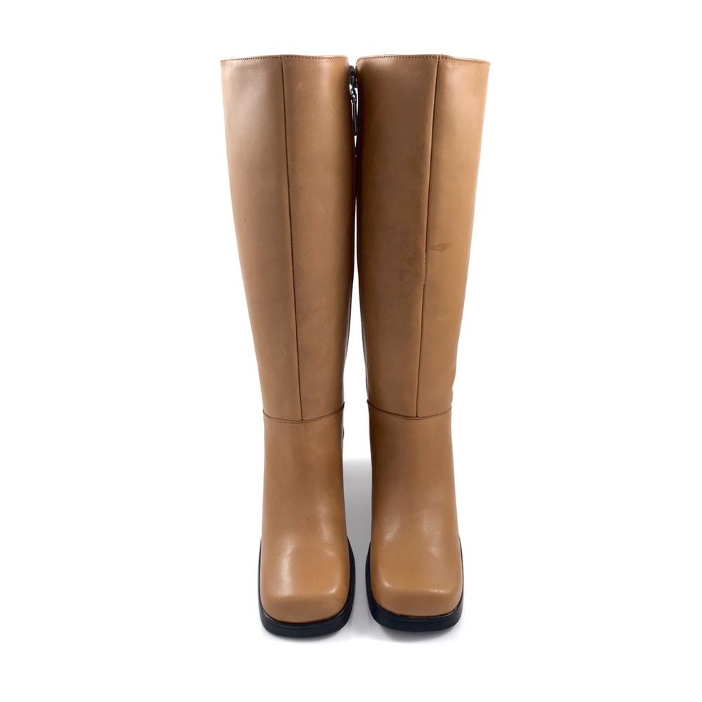 ❌SOLD❌ 90’s TOMMY HILFIGER tall tan leather boots - Picture 7 of 8